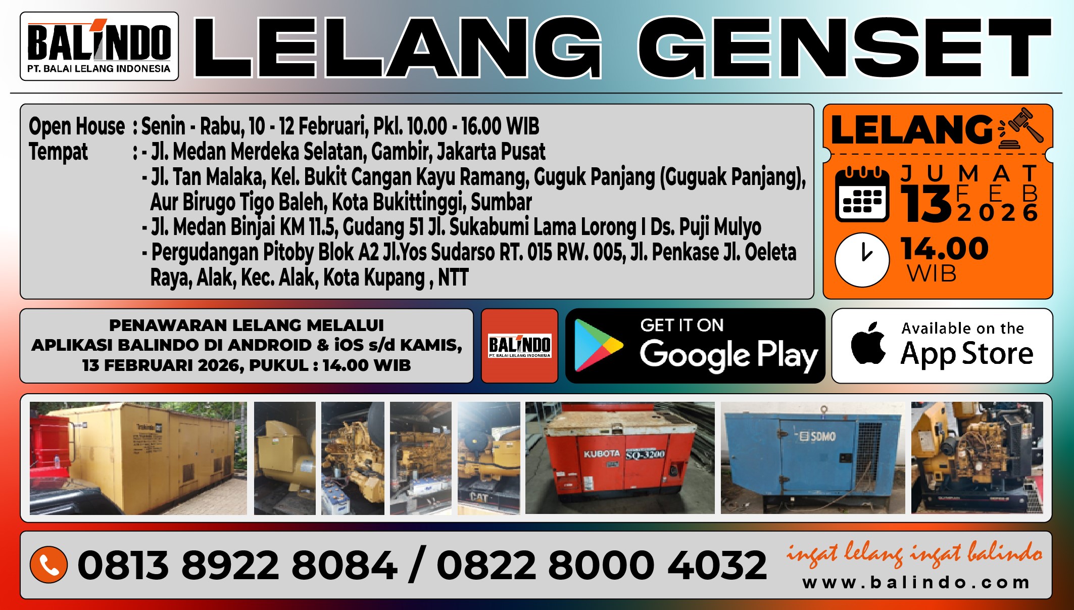LELANG 13 FEBRUARI 2026